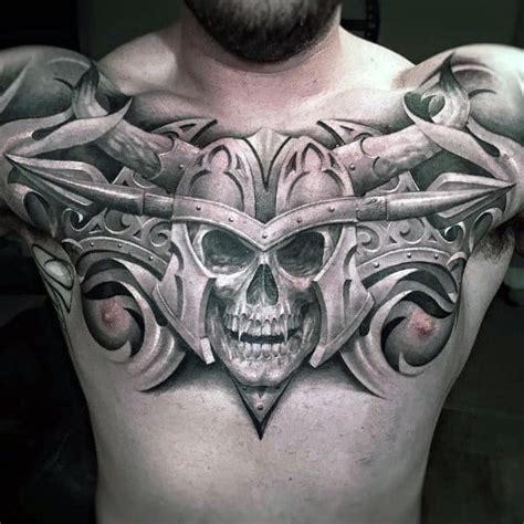 Https://techalive.net/tattoo/skull Chest Tattoo Designs