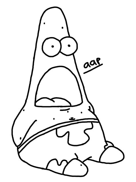 Spongebob And Patrick Drawing Easy Patrick Drawing Getdrawings