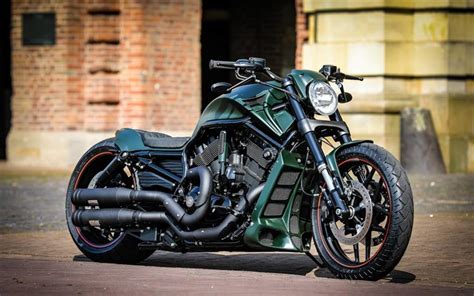 Download Wallpapers Thunderbike Green Poison Harley Davidson V Rod