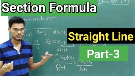 3 Section Formula Coordinate Geometry Straight Lines Iit Jee