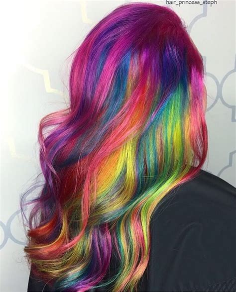 pin by diamondroseev 👸🏻💕 on multi colored hair hair styles beautiful hair dye rainbow hair color