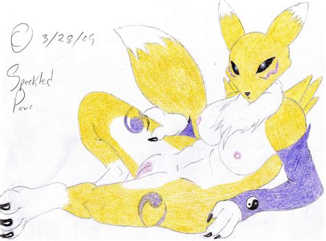 rule 34 2009 anthro barefoot black sclera blue eyes breasts color digimon female female only