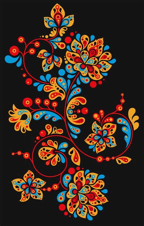 Patterns For Seeu On Behance Folk Art Flowers Folk Art Painting