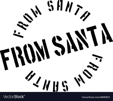 From Santa Rubber Stamp Royalty Free Vector Image