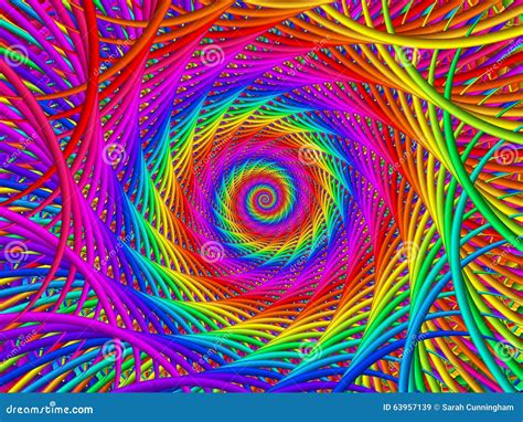 Psychedelic Rainbow Spiral Background Stock Image Image Of Abstract