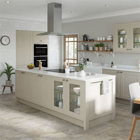 Create A Calm Tranquil Kitchen With The Soft Pebble Colour And Subtle