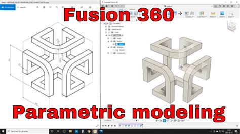 Fusion 360 Basic Geometric Design Parametric Modeling Youtube