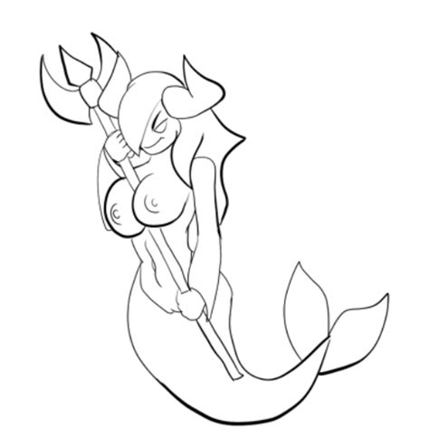 Rule 34 Big Breasts Breasts Calamity Mod Colorless Female Horns Mermaid Monster Girl Nipples
