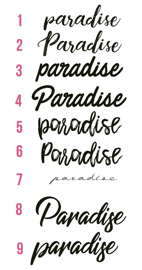 The font determines the overall feel and aesthetic of your tattoo, regardless of the actual words, so it's super important to choose a typeface that resonates with you and matches your own personal brand. FONTS, typing lettering tattoo Paradise | Wrist tattoos ...
