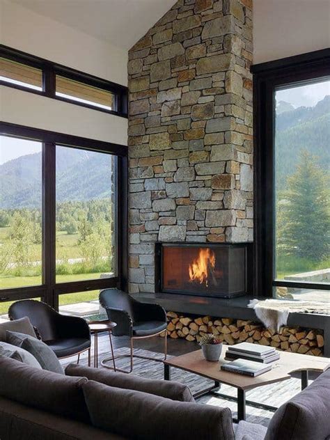 Top 70 Best Corner Fireplace Designs - Angled Interior Ideas