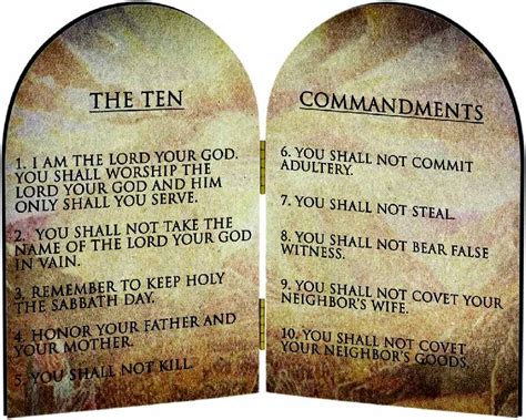 Commandments Hebrew Bible 10 Ten The Biblical