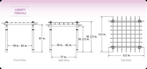 3m x 3m, 4m x 4m. Liberty Pergola - Garden.com