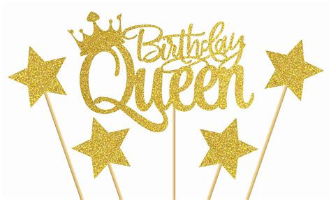 Buy Svm Craft Queen Birthday Cake Topper Cake Decoration Birthday Party Decoration Gender