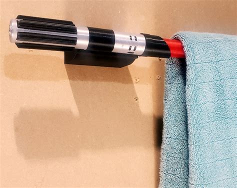 Darth Vader Lightsaber Hand Towel Holder Star Wars Decor 3d Printed