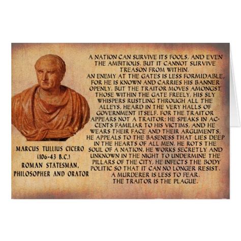 Here are 20 treason quotes that emphasize the importance of loyalty. CICERO QUOTE - NATION CANNOT SURVIVE TREASON GREETING CARD | Zazzle