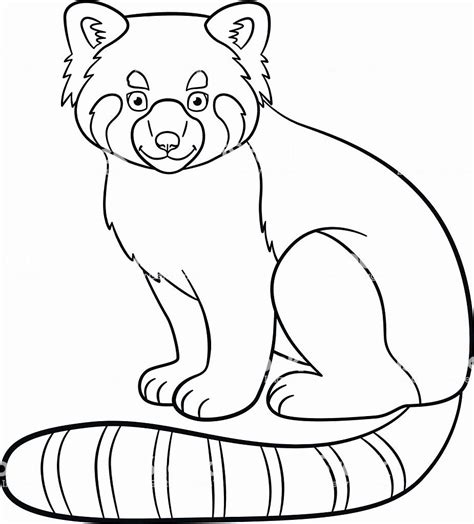 Most of them are pretty simple and should be easy enough for preschoolers and kindergarten students. Red Panda Coloring Page Lovely Coloring Pages Little Cute ...