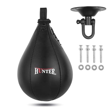Buy Hunter Speed Ball Boxing Cow Hide Leather Mma Speed Bag Muay Thai Training Speed Bag