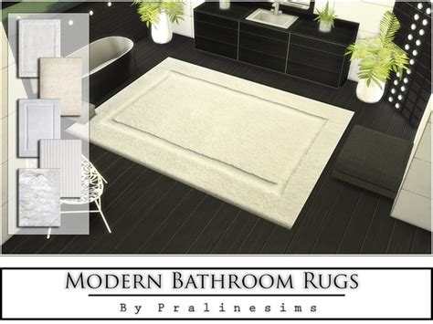 The Sims Resource Modern Bathroom Rugs By Pralinesims • Sims 4 Downloads