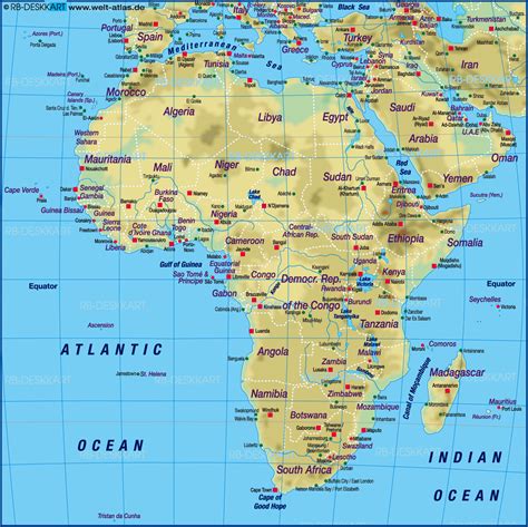 Map Of Africa Map Of The World Physical General Map Region Of The