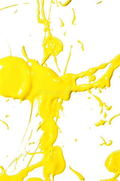 Yellow Paint Splatters And Spots For Background Stock Photo Image Of