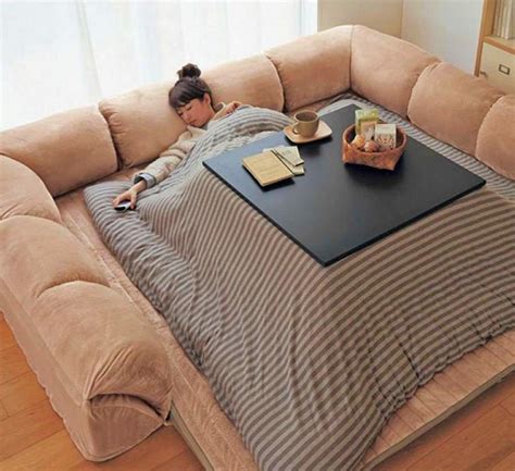 This Heated Kotatsu Table Lets You Nap Work Or Eat While Keeping