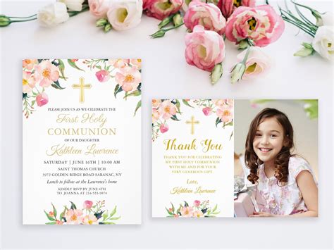 First Holy Communion Invitations And Thank You Cards Mimoprints