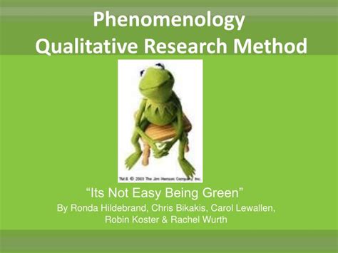 There are different types of qualitative research designs, and all of them are used for. PPT - Phenomenology Qualitative Research Method PowerPoint ...