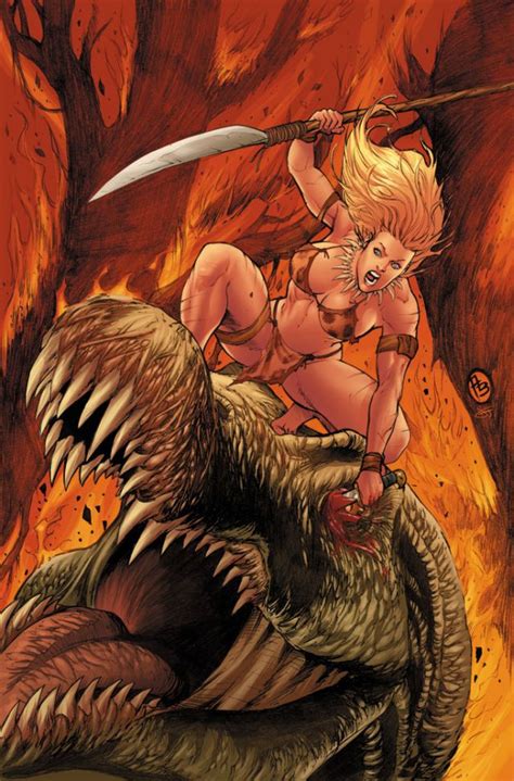 Jungle Girl Fighting Dinosaur Shanna The She Devil Pics Luscious
