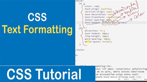 15 CSS Text Formatting Text Shadow Text Color CSS Tutorial YouTube