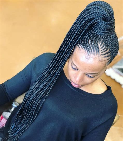 While some call it banana cornrow, others refer to it as cherokee cornrow, invisible cornrow, ghana cornrow or. Latest ghana weaving styles 2019:Top 20 Best Ghana weaving ...