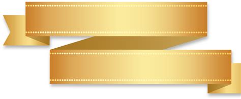 Gold Double Ribbon Png