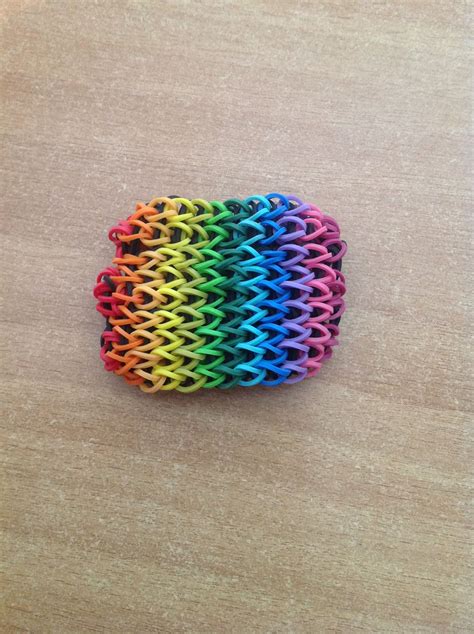 Rainbow colored Rainbow Loom bracelet | Rainbow loom bracelets, Rainbow loom, Rainbow loom creations