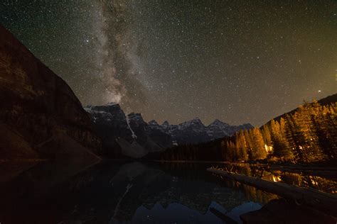 Cloudless Night At Moraine Lake Rlandscapeastro