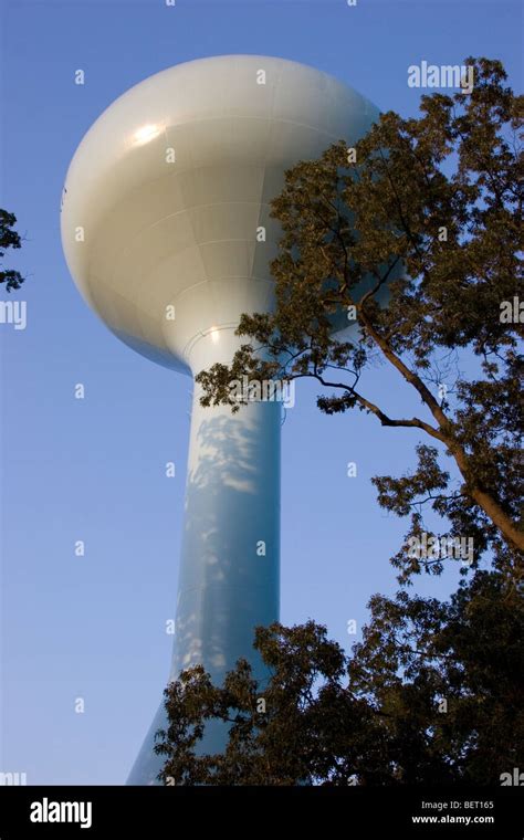 Municipal Water Tower High Above Trees Chesapeake Virginia Stock Photo