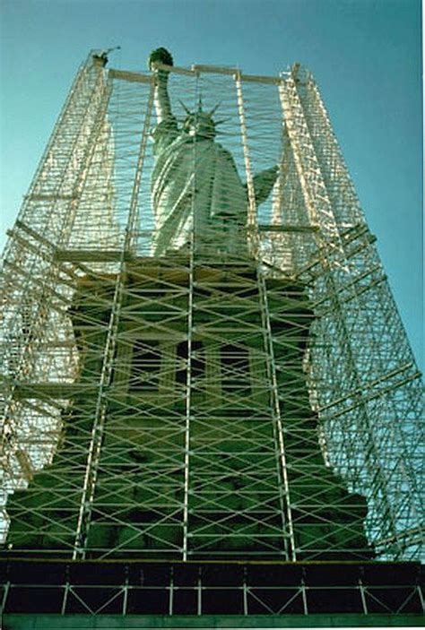 Statue Of Liberty During 1980s Restoration