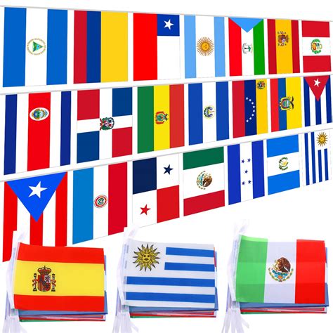 Buy 3 Set Latin America 21 Countries String Flags Assorted Latino Flag
