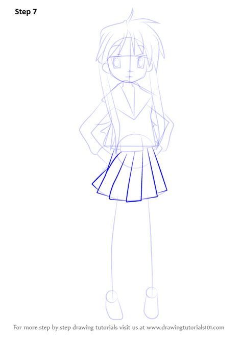 Learn How To Draw Yamato Nagamori Full Body From Lucky Star Lucky Star
