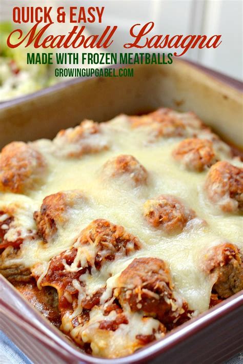Quick And Easy Lasagna Recipe With Frozen Meatballs