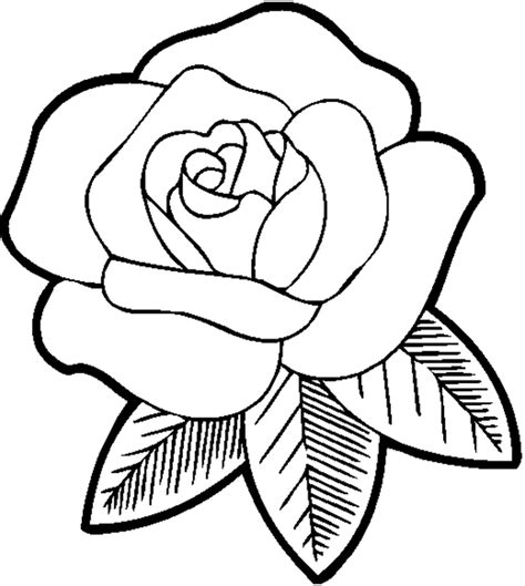 Rose Bud Coloring Pages At Free Printable Colorings