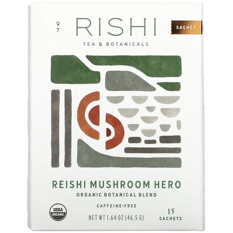 Rishi Tea Organic Botanical Blend Reishi Mushroom Hero 15 Sachets 1