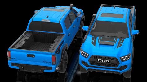 Toyota Tacoma Trd Pro Voodoo Blue 2021 3d Model 129 3ds Blend C4d