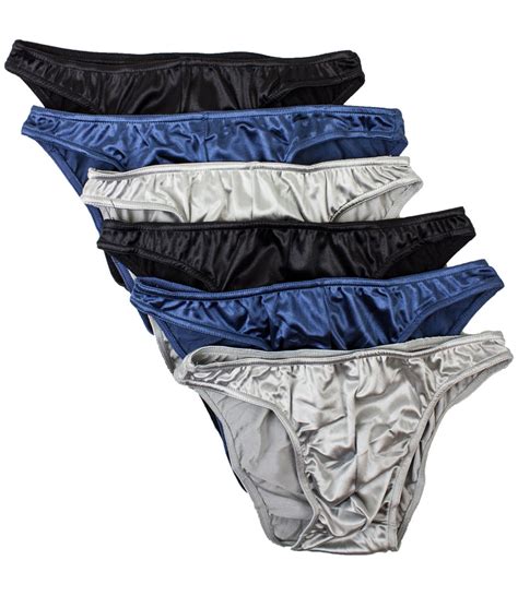 Barbra Lingerie Barbra Pack Men S Satin Bikini Underwear M