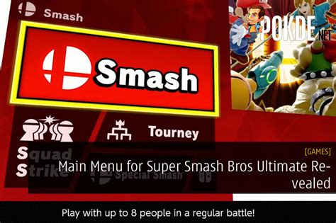 Main Menu For Super Smash Bros Ultimate Revealed Nintendo Teases New