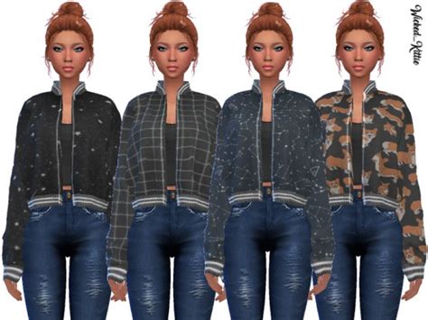 The Sims Resource Gia Bomber Jacket By Wickedkittie Sims 4 Downloads