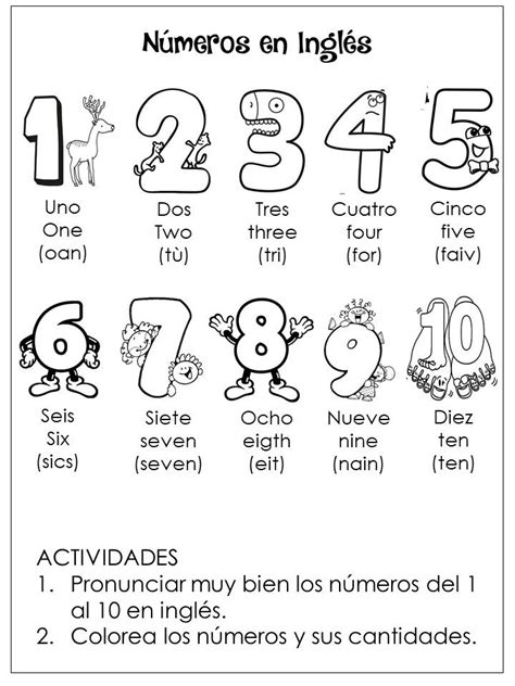 Un cuaderno de actividades interactivas para aprender y enseñar los números del 1 al 10. Números del 1 al 10 en ingles | Ingles para preescolar, Material escolar en ingles, Numeros en ...