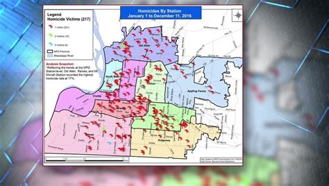 Homicide Map Shows Spread Of 2016 Memphis Killings