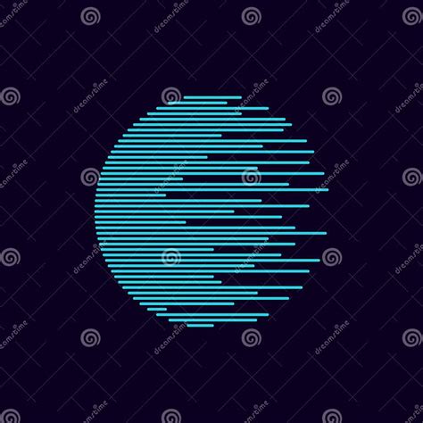 Circle Blue Eclipse Stripe Logo Design Vector Graphic Symbol Icon Sign