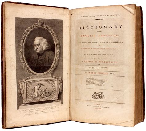 Johnson Samuel A Dictionary Of The English Language The First One