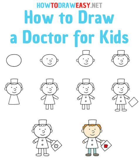 How To Draw A Doctor Step By Step Easy Drawings For B