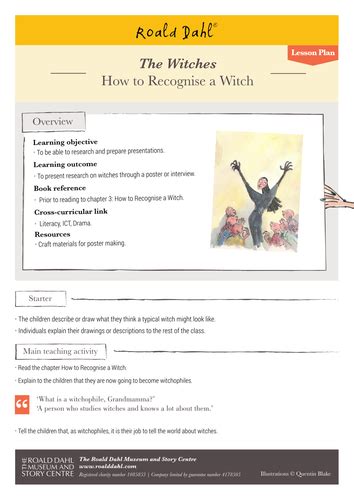 Roald Dahls The Witches Lesson Plan Teaching Resources